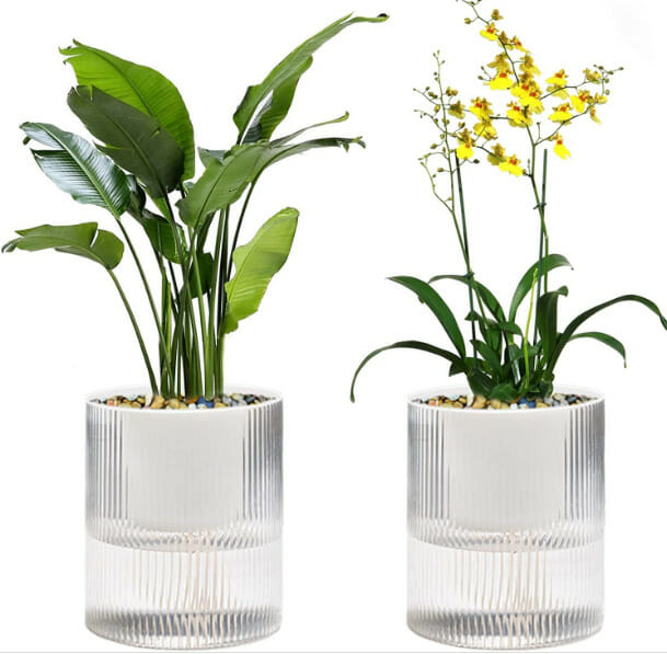 self-watering planters, indoor planters, 